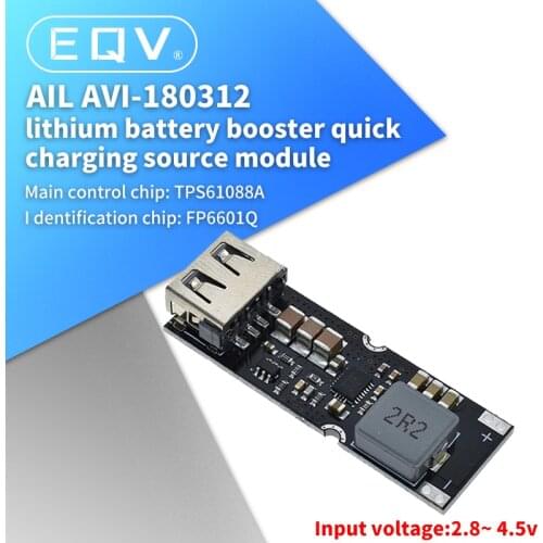 Single Cell Lithium Battery Boost Power Module Board 3.7V 4.2V Liter 5V 9V 12V USB Mobile Phone Fast Charge QC2.0 QC3.0 TPS61088