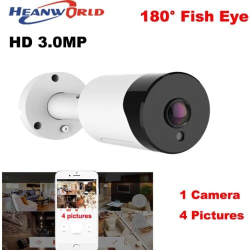 Heanworld HD 180 Degree Panoramic Fish Eye Lens PoE IP camera 3.0MP outdoor waterproof CCTV network camera ONVIF night vision