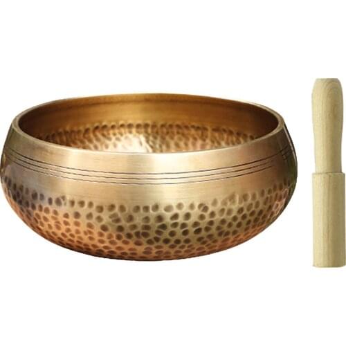 Nepal Handmade Chant Bowl Tibet Chanting Yoga Meditation Qing Buddha Sound Bowl Handicraft Tibetan Sanskrit Music Singing Bowl