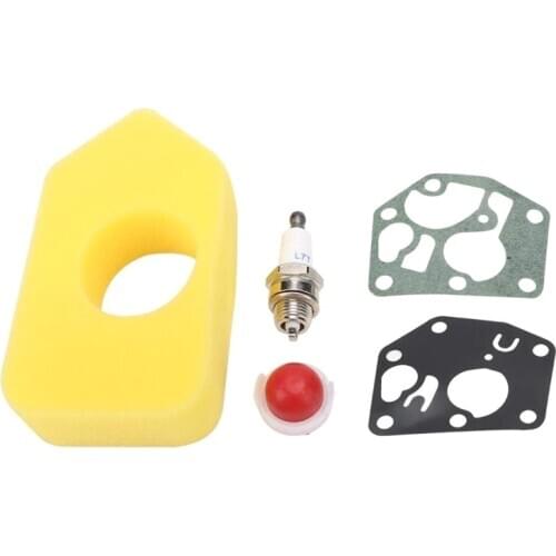 Carburetor Diaphragm Gasket Air Filter Spark Plug Kit for Briggs & Stratton 3.5h