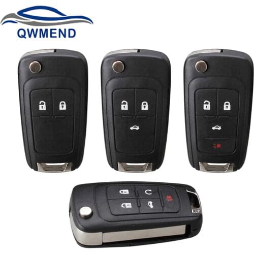 BHKEY 2/3/4/5 Buttons Flip Key For Car HU100 Blade Remote Car Key Shell For Chevrolet Cruze Epica Lova Camaro Impala