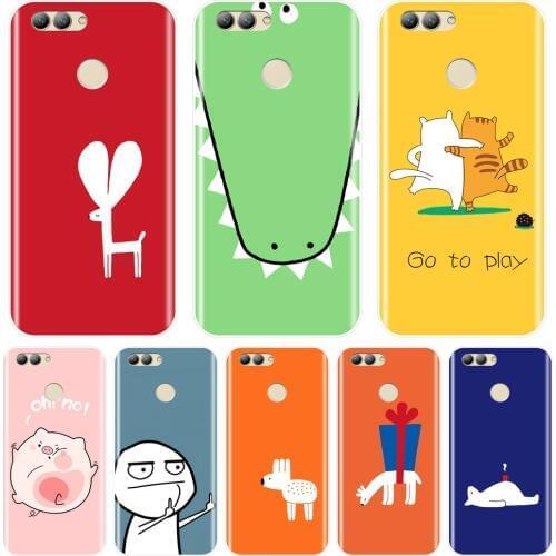 Soft Back Cover For Huawei Nova Smart Lite 2017 Pink Pig Yellow Cat Phone Case Silicone For Huawei Nova 2i 2 Lite Plus 3 3I 3E