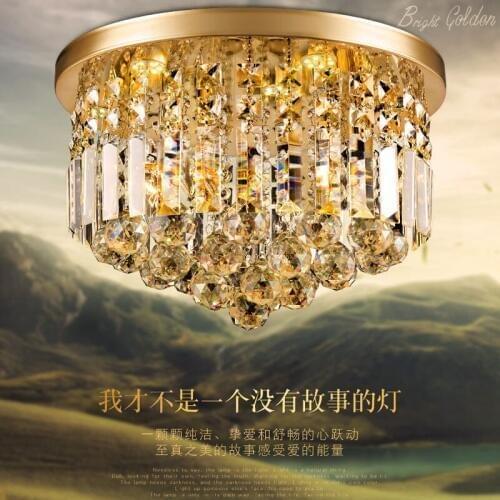 Modern Crystal LED Ceiling light Fixture For Indoor Lamp lamparas de techo Surface Mounting Ceiling Lamp For Bedroom Dining Room