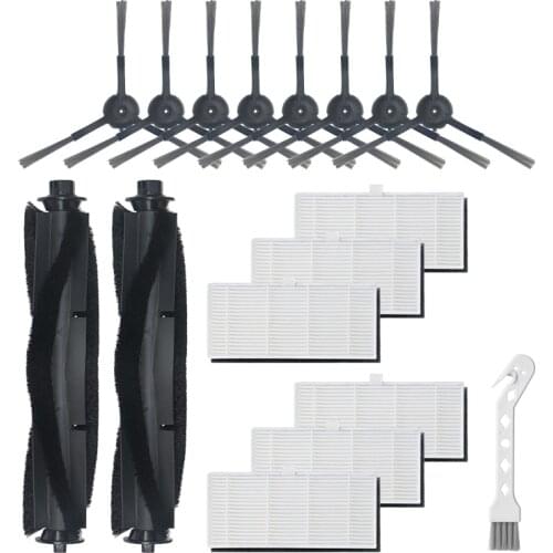 17Pcs Replaceble Roll Brush Filter Side Brushes Accessories Set Parts for S9 Vacuum Cleaner Sweeper Replace for Home