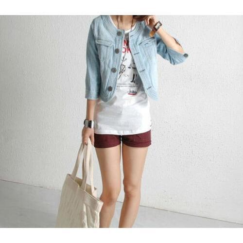 NewLadies Denim Jackets Outwear Jeans Coat Classical Jackets Women Fashion Jeans Coats Rivets Female Jackets