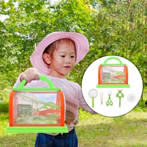 1 Set Insect Collector Box Kids Outdoor Insect Science Insect Cage Outdoor Bug Observation Box For Children Garden -Random Type