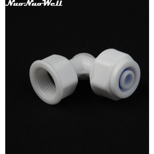 1pc NuoNuoWell POM 1/2" Female Thread to 12/16mm Soft Hose Elbow Connector for Water Heater Accessories 0.5 inch Pipe Adapter