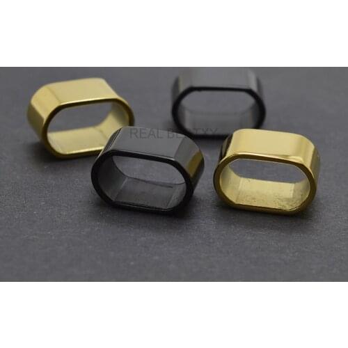 10pcs/lot 12.6*7.4mm Gold Beads for Jewelry Making Stainless Steel Charm Black Spacer Beads Custom Logo Name Diy Bracelet Metal