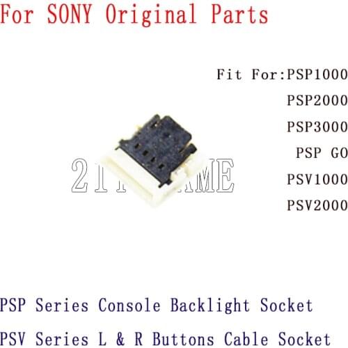 10pcs/lot Original Backlight Socket For PSP1000/2000/3000 Replacement L & R Buttoms Cable Socket For PS Go & PSV1000/2000