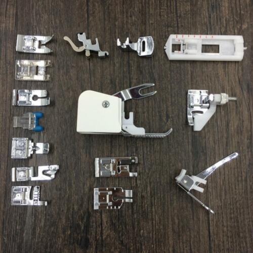15PCS Home Sewing Machine Feet Presser Good Domestic Sewing Machine Foot Feet Kits