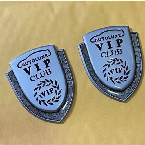 2x 3D JP Produce VIP Club Luxury Auto Trunk Rear Fender Emblems Badge Decal Sticker Car Accessories