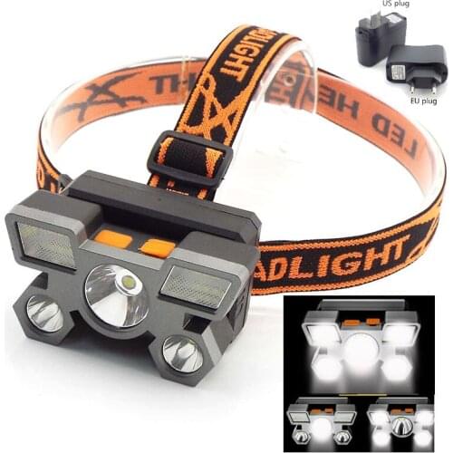5 COB LED Headlamp mini USB Rechargeable Head Light torch lamp lanterna Headlight flashlight Outdoor Night camping fishing s1