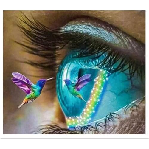 5D Diamond Painting Eye hummingbird DIY Diamond Embroidery Painting Full square &round Drill Home Decor Gift