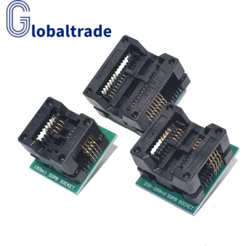 10PCS SOP16 to DIP8 Adapter+SOP8 150mil 200mil 209mil 300mil Socket Suitable for EZP2010 EZP2013 CH341A TL866 Programmer
