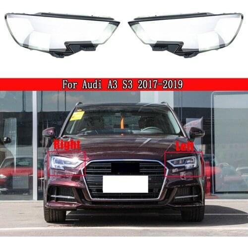 Car Front Headlight Cover Glass Lamp Transparent Lampshade Shell Auto Glass Lens For Audi A3 S3 2017 2018 2019