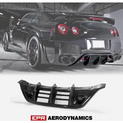 Car Accessories GT-R Type Z Carbon Fiber Rear Under Diffuser Glossy Finish OEM Bumper Splitter Lip Trim For Nissan R35 GTR CBA
