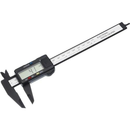 Uxcell Digital Caliper 6 Inch 150mm x 0.01mm Carbon Steel and Plastic Measuring Tool for Carver Carpenter and Fitter