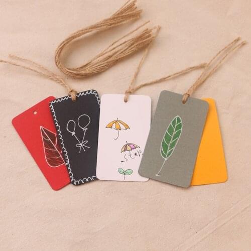 Retro color DIY color kraft paper tag