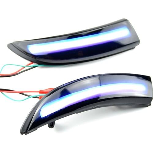 Dynamic Turn Signal Light Fit For Ford Fiesta MK6 VI /UK MK7 2008-17 B-Max 2012-2017 Flowing Water Blinker Flashing Light