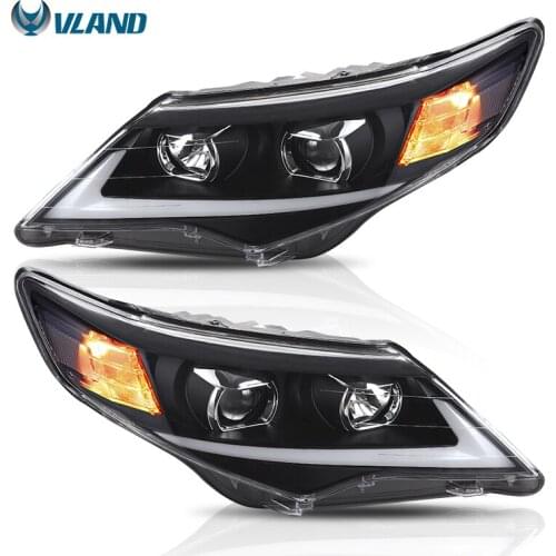 VLAND Wholesales Full LED Car Headlights Front Lamp 2012 2013 2014 CAMRY xenon project Head Light For Toyota Camry (US type)