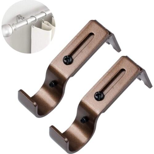 G6DA Set of 3 High Quality Iron Curtain Drapery Rod Bracket for 1-Inch Rod, Adjustable,Color Choose