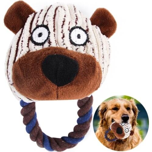 Pet Squeak Toy Cute Animal Shape Bite-resistant Pet Bite Toy for Dogs Puppies