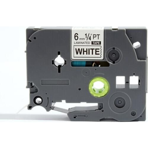 Compatible TZe 211 6mm*7m Black on white laminated TZE TZ label tape