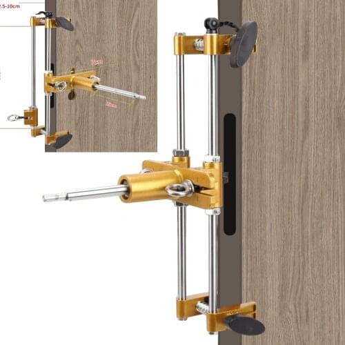 Wooden Door Slotter Slotting Machine Door Mortise Jig Front Side Slotting Doorlock Mortising Template Jig W/ Cutter 18/22/25