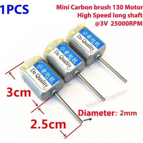 Micro 130 electric Motor DC 3V 25000RPM High Speed Power 25mm Long Shaft DC Motor DIY Slot Car Racing Car RC Toy