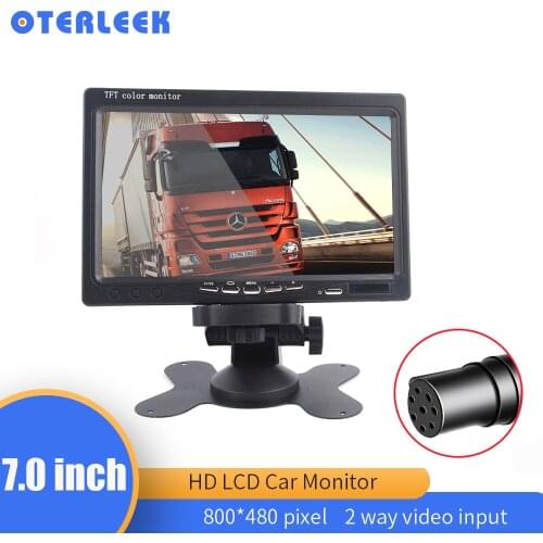 7 inch wide screen car monitor PAL/NTSC DC12V TFT LCD monitor for rear view camera Uuniversal HD AV Auto Rear View Monitor