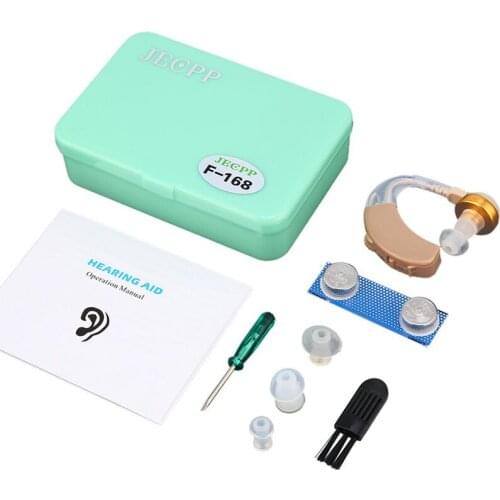 Ear Hearing Aid Kit Adjustable Behind Ear Sound Amplifier Device Hearing Enhancement Sound Enhancer Ear Care Tools F-168