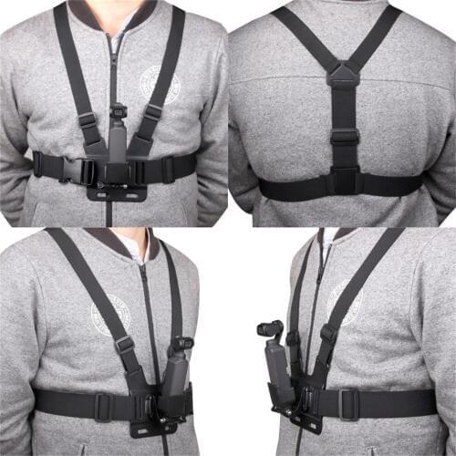 Chest Band Strap and Multi-function Expansion Adapter Mount for DJI Osmo Pocket Gopro Selfie Stick/Tripod/Backpack Clamp Adapter