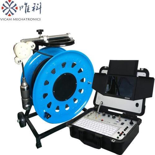 New 10inch display wireless keyboard 120m underwater camera pan tilt underwater well inspection camera with depth counter
