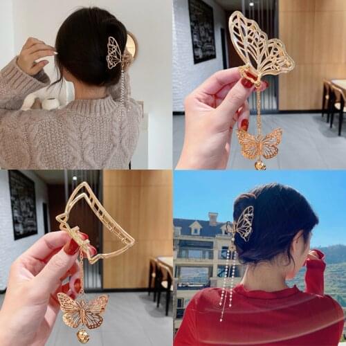2021 New Women Barrettes Hollow Geometric Metal Hair Claw Vintage Hair Clips Headband Hairpin Fashion Ornaments Hair Accessories