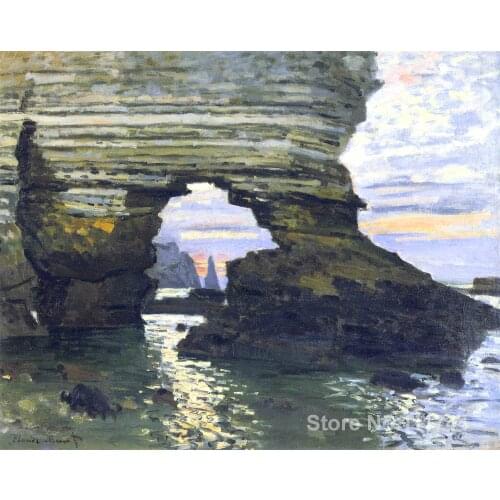 Office art Port d Amount Etretat famous Claude Monet paintings Hand painted High quality