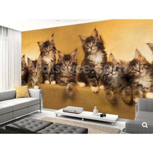Custom children wallpaper,Kittens Panoramic,3D cartoon murals for childrens room sofa backdrop waterproof wallpaper