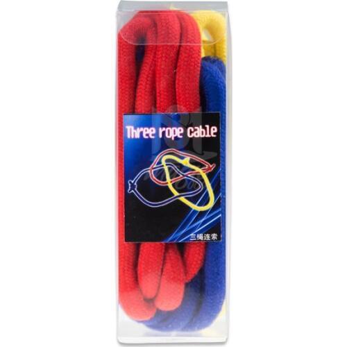 Precision Packaging Three Strings Three Color Linking Ropes Magic Trick Red Yellow Blue Rope Magic Props Close-Up Funny