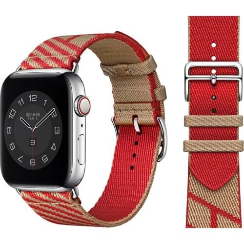 2021 Nylon Strap For Apple Watch Band 44mm 40mm iWatch 38mm 42mm 44 mm Jumping Single Tour Bracelet For Apple Watch 6 5 4 3 SE