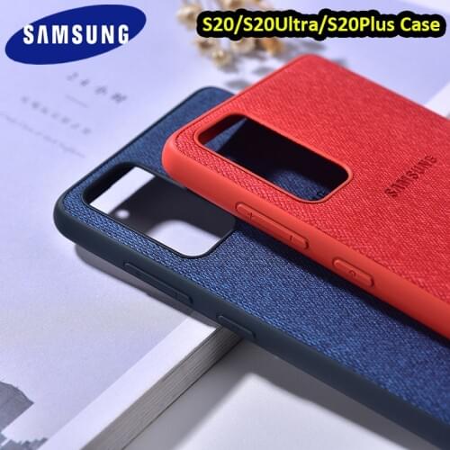 Phone Canvas Case For Original Samsung S20/S20Ultra/S20 Plus Cloth Soft Finish Full Phone Protector Cover Luxury Shell With Logo