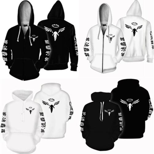 Tokyo Revengers Anime Cosplay Hoodie Men Woman Casual Jacket Hip Hop Printing Pullover Sweatshirts Autumn Winter Streetwear