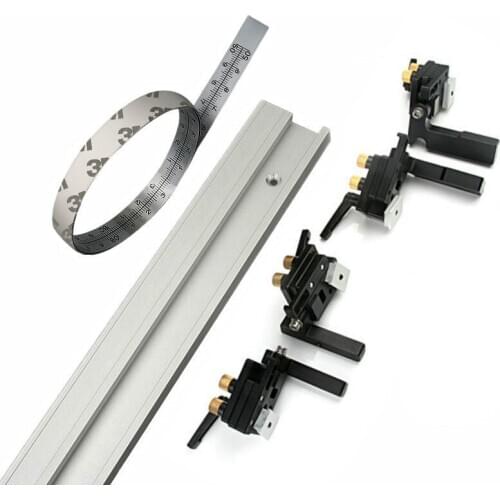 Miter Track Stop 45 Type T Track and Scale Aluminium Alloy T-tracks Slot Miter Track DIY Table Saw Woodworking Tools 300-1220MM