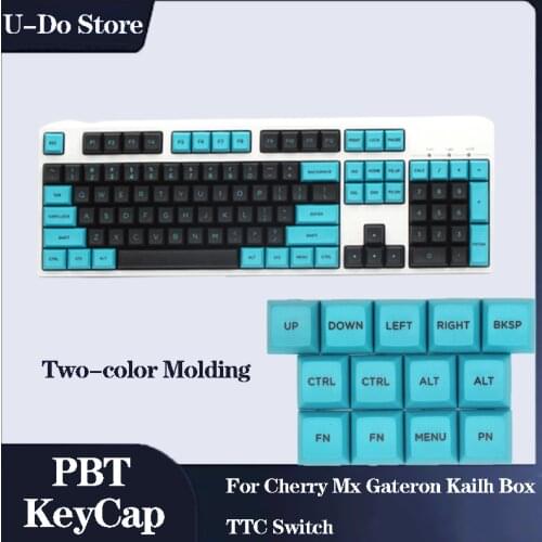 XDA Profile Blue Black Keycaps For Cherry Mx Gateron Kailh Box TTC Switch Mechanical Keyboard 129 2 Color Molding PBT Key Cap