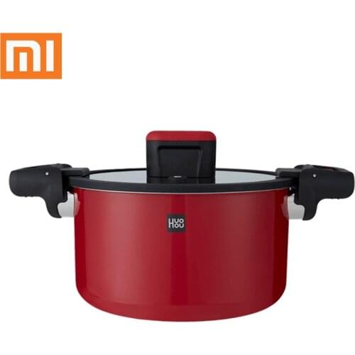 XIAOMI HUOHOU Stainless Steel Enamel Micro Pressure Cooker 6L big Capacity Soup Pot Stew Pot 2-3 kpa Micro Pressure Pot