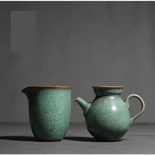 Green Kungfu Tea Cups Color Changing Ceramic Drink Cup 200ml