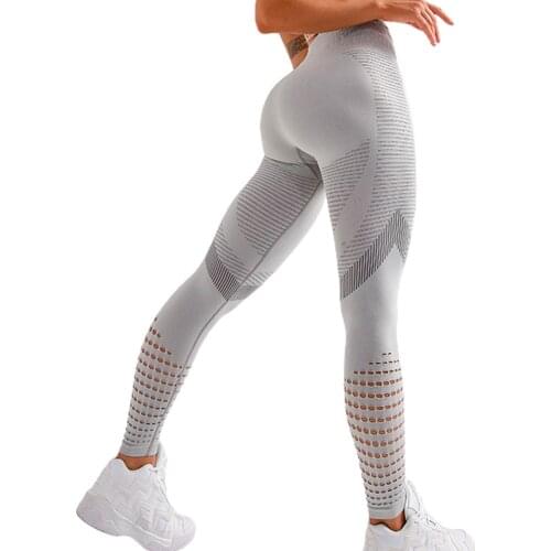 2021 High Waist Seamless Leggings For Women Hollow Out Gym Yoga Pants Super Stretchy Fitness Leggings Jogging Trousers