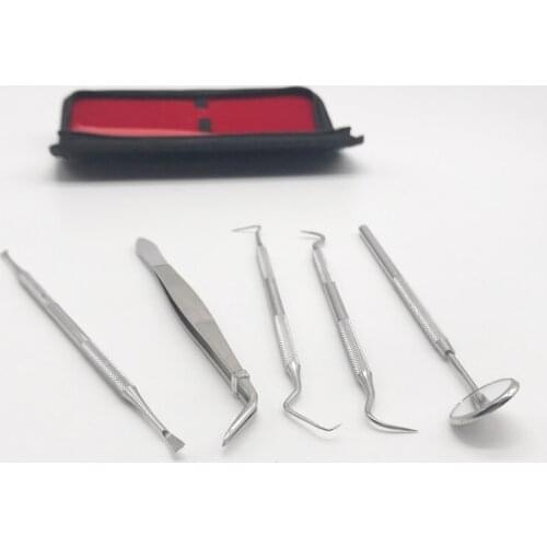 1Set Dental Clinic Teeth Scraper Waxing Carving Kit Dental Instruments Oral Tools With Bag