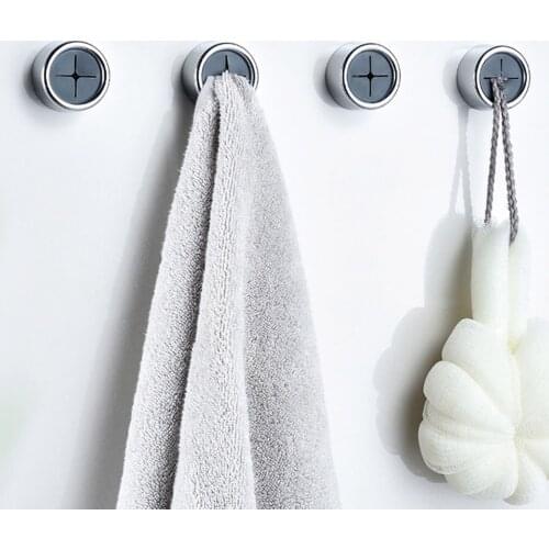 2pc Kitchen Bathroom Holder Self Adhesive Wall Dish Towel Hook Round Wall Holder Wall Mount Wash Cloth Clip For Bathroom 2021