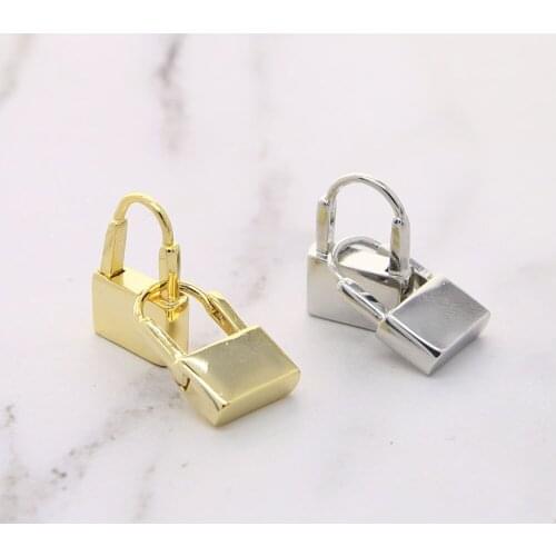 2021 Gold/Silver Plated Lock Earrings Padlock Pendant Gold Dangle Loop Drop Earrings Men Women Gifts Jewelry Punk High Quality