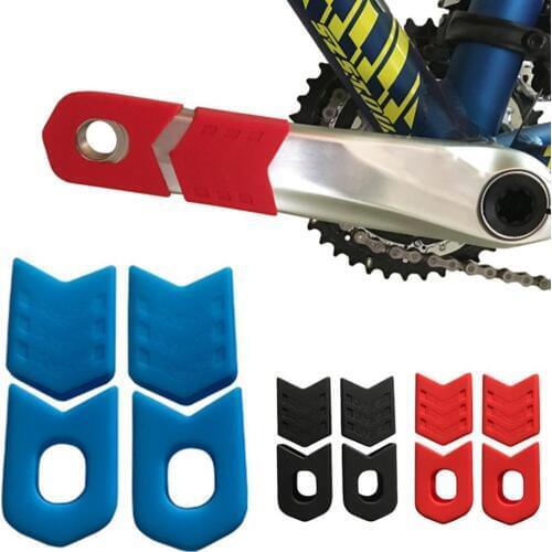 4Pcs Bicycle Crank Cover Silicone Arm Sleeve MTB Cycling Crankset Protect Non-slip Chainwheel Crank Protector Bike Accessories