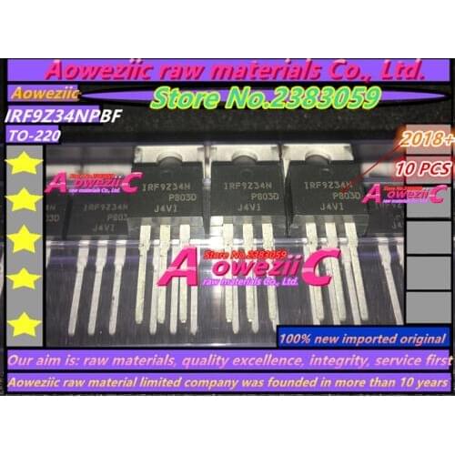 Aoweziic 2018+ 100% new imported original IRF9Z34NPBF IRF9Z34N F9Z34N TO-220 P channel MOS FET 19A 55V